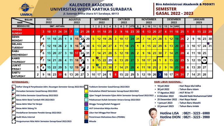 SURAT EDARAN WR I - Informasi Kalender Akademik 2022-2023-2