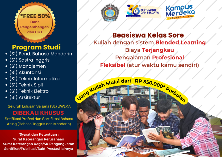 BROSUR KELAS SORE 2023 (DEPAN)